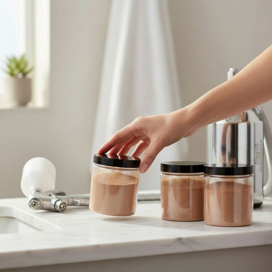 GlowSet Extra Powder Jars with Lids-Set of 3